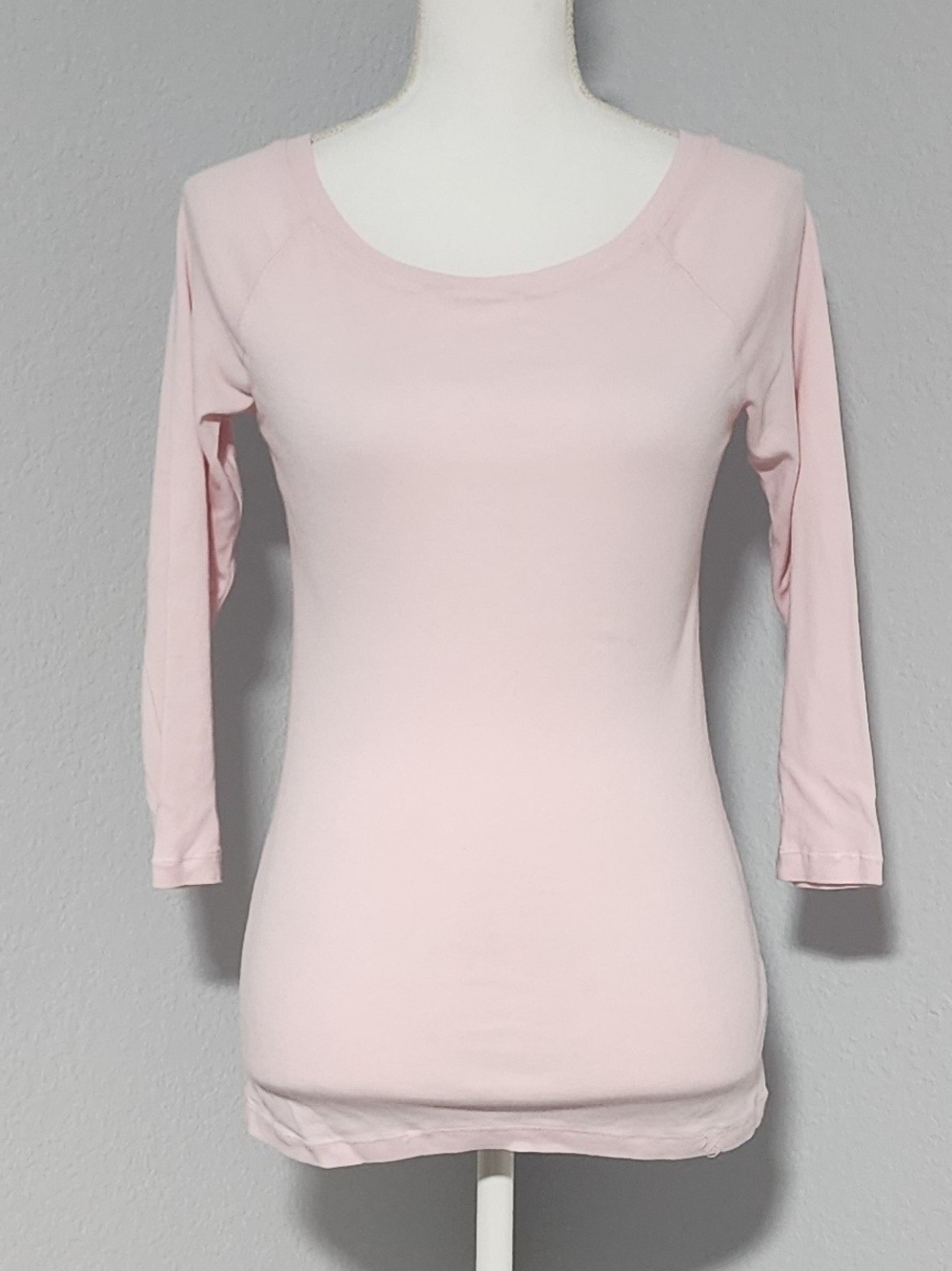 Vintage Y2K GAP Pale Pink 3/4 Sleeve Long Top Womens Size Medium